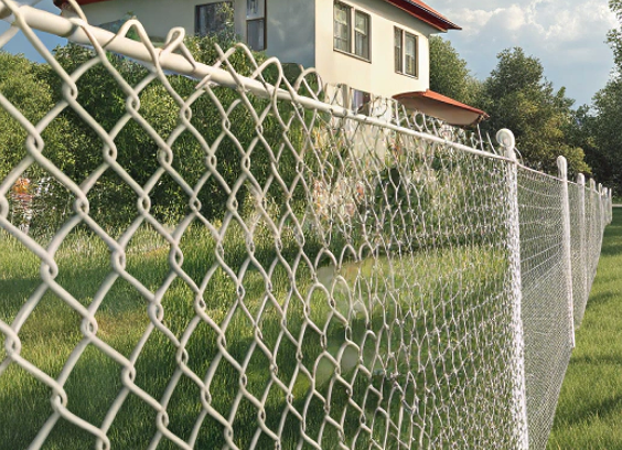 Забор из сетки рабицы